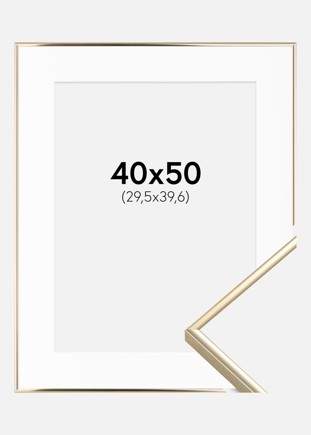 Product Image for Ramme Visby Blank Guld 40x50 cm - Passepartout Hvid 12x16 inches