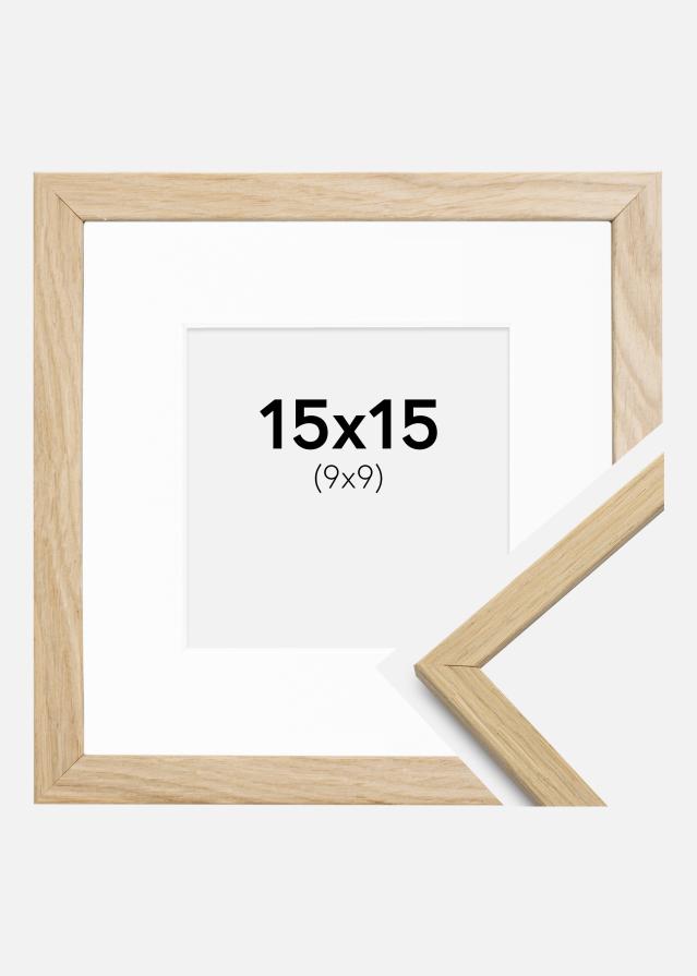 Ramme Edsbyn Eg 15x15 cm - Passepartout Hvid 10x10 cm