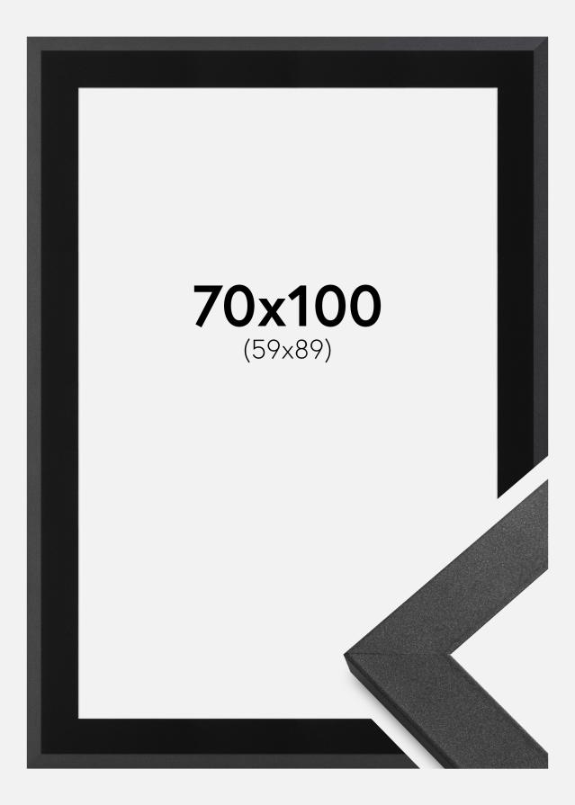 Ramme Graphite Wood 70x100 cm - Passepartout Sort 60x90 cm