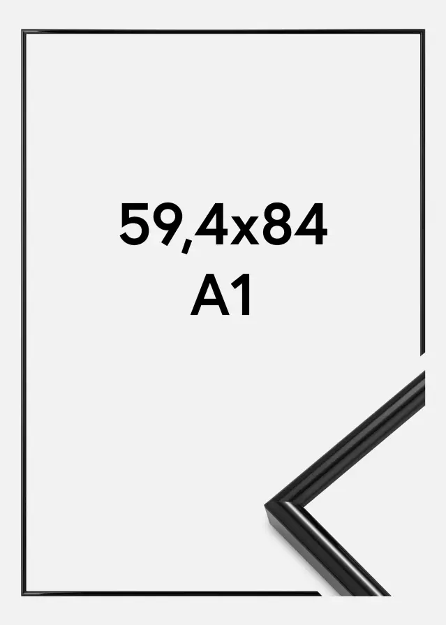 Ramme Galeria Akrylglas Sort 59,4x84 cm (A1)