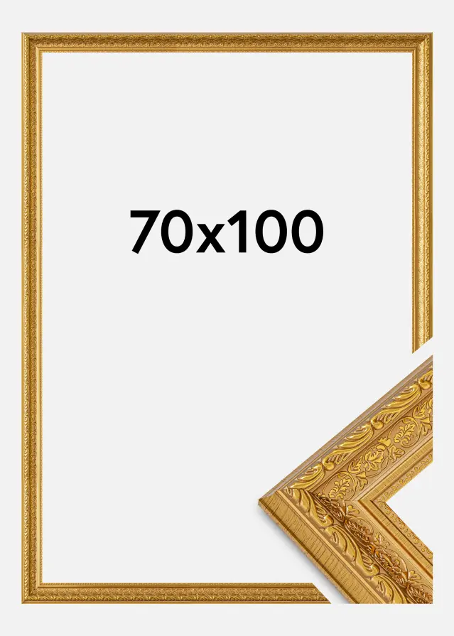 Ramme Ornate Akrylglas Guld 70x100 cm