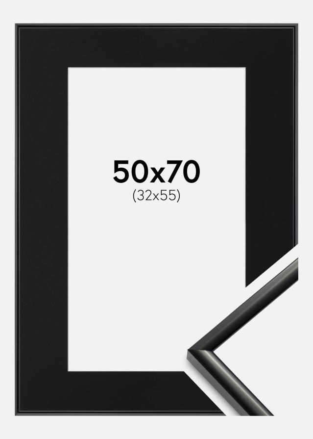 Ramme New Lifestyle Sort 50x70 cm - Passepartout Sort 33x56 cm