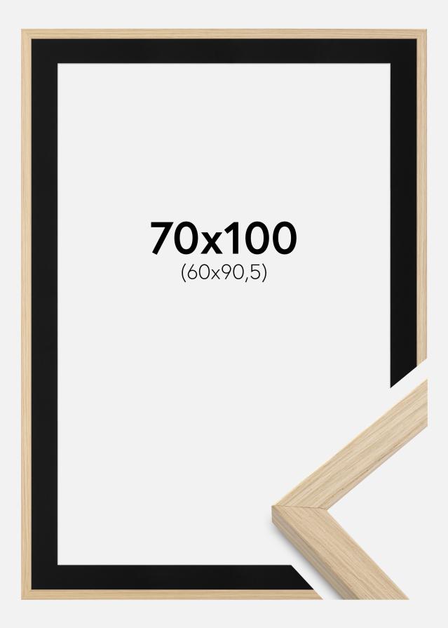 Ramme Grimsåker Eg 70x100 cm - Passepartout Sort 61x91,5 cm