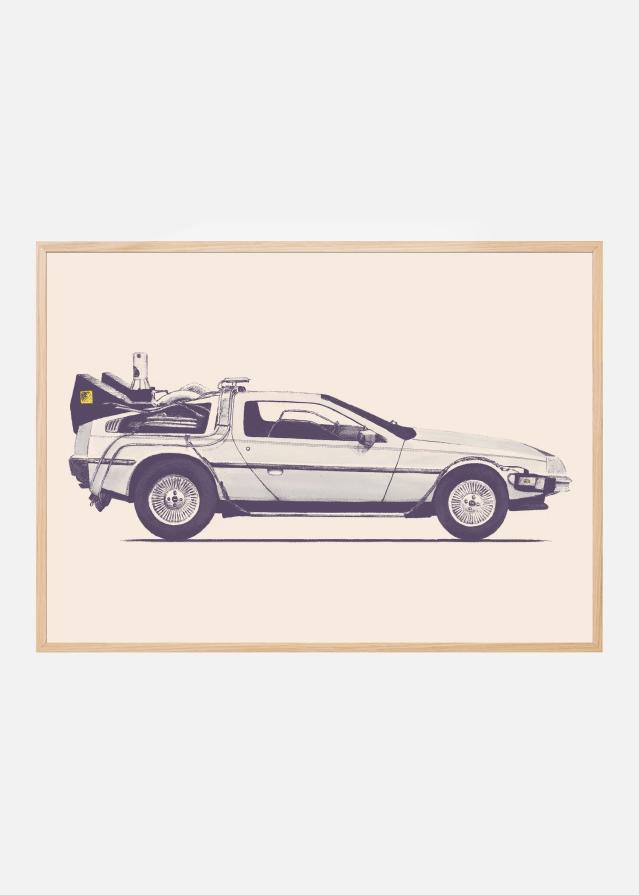Delorean Plakat