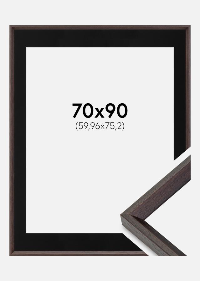 Ramme Globe Espresso 70x90 cm - Passepartout Sort 24x30 inches