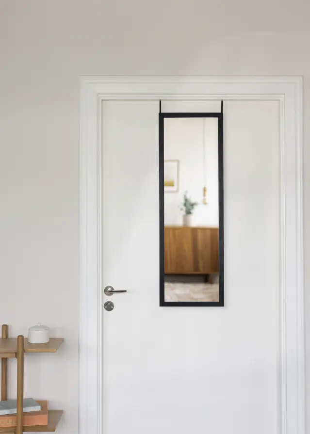 Spejl Overdoor Sort 34x100 cm