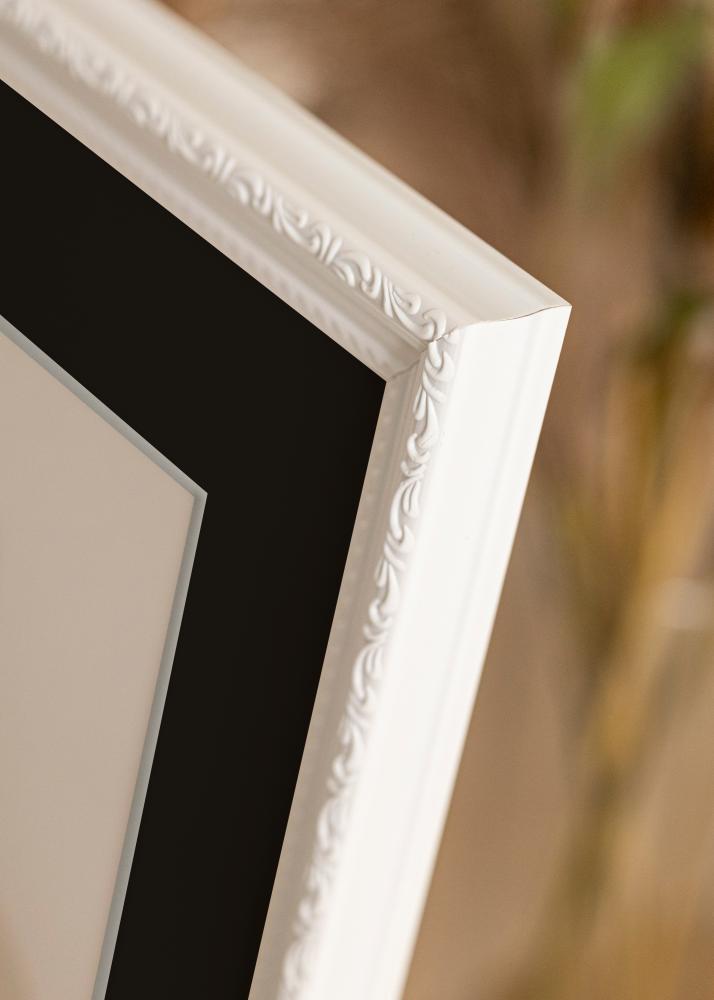 Ramme Abisko Hvid 20x30 cm - Passepartout Sort 15x21 cm (A5)