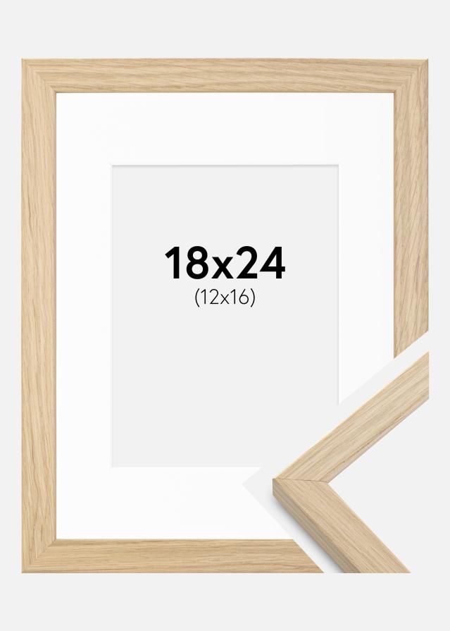 Ramme Grimsåker Eg 18x24 cm - Passepartout Hvid 13x17 cm