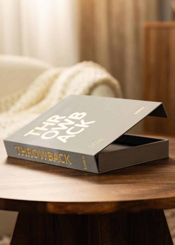 KAILA THROWBACK Grey - Coffee Table Photo Album (60 Sorte Sider / 30 Blade)