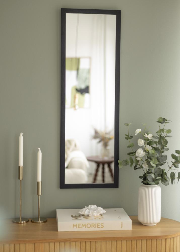 Spejl Overdoor Sort 34x100 cm