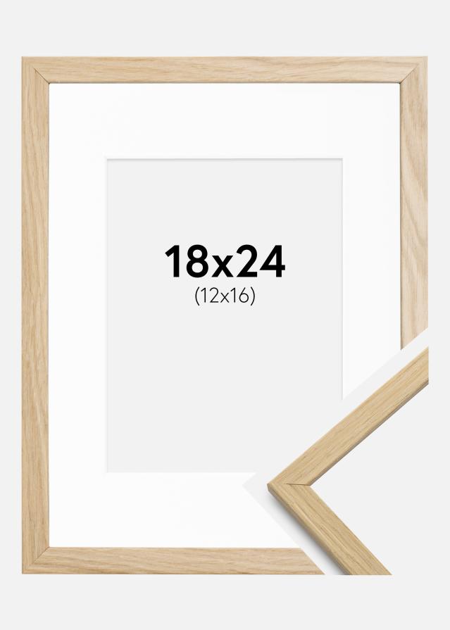 Ramme Edsbyn Eg 18x24 cm - Passepartout Hvid 13x17 cm