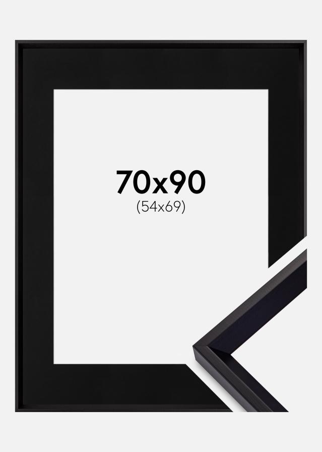 Ramme Globe Sort 70x90 cm - Passepartout Sort 55x70 cm