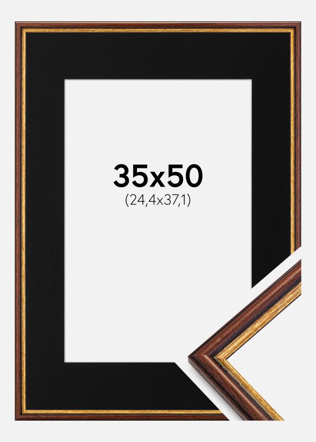 Ramme Horndal Brun 35x50 cm - Passepartout Sort 10x15 inches
