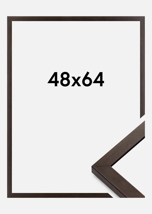Ramme Selection Akrylglas Valnød 48x64 cm
