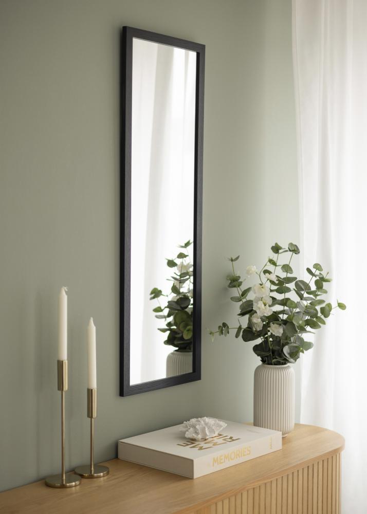 Spejl Overdoor Sort 34x100 cm