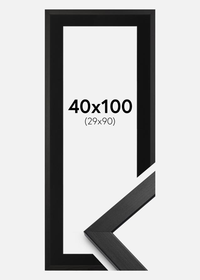 Ramme Stilren Sort 40x100 cm - Passepartout Sort 30x91 cm