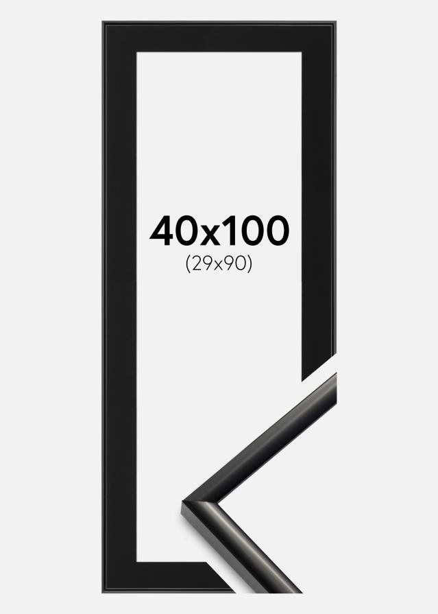 Ramme New Lifestyle Sort 40x100 cm - Passepartout Sort 30x91 cm