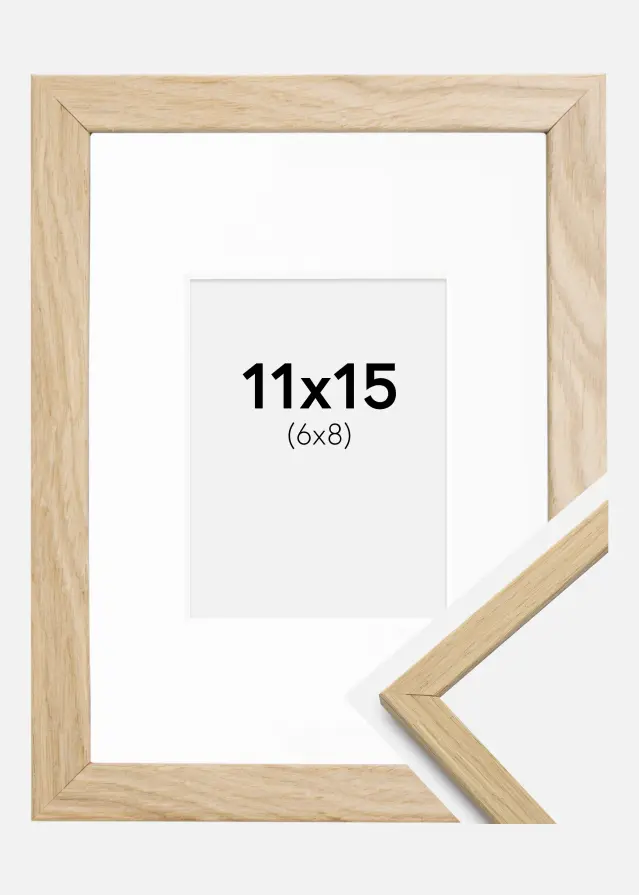 Ramme Edsbyn Eg 11x15 cm - Passepartout Hvid 7x9 cm