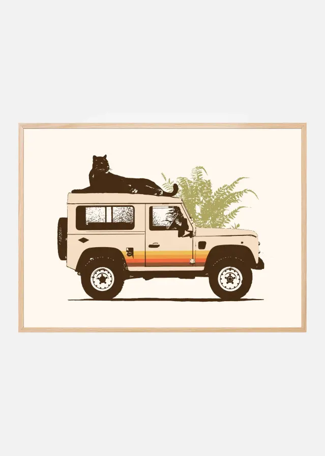 Black Panther On Car Plakat