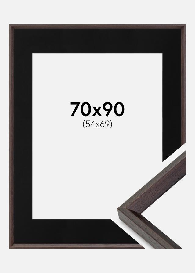 Ramme Globe Espresso 70x90 cm - Passepartout Sort 55x70 cm
