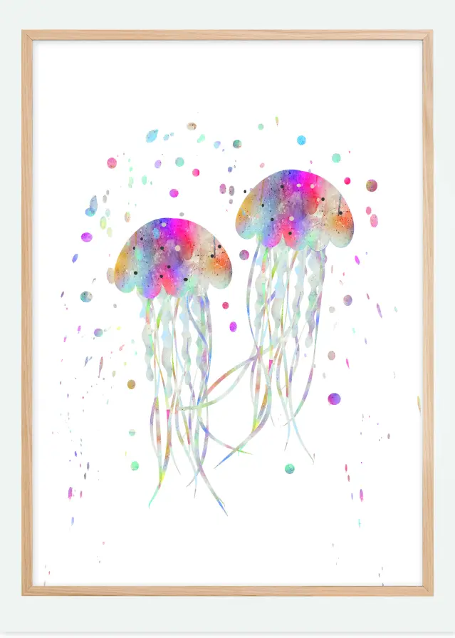 Jellyfishes stingers Plakat