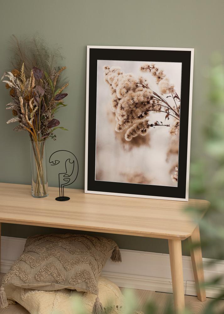 Ramme Edsbyn Hvid 15x20 cm - Passepartout Sort 4x5 inches (10,16x12,7 cm)
