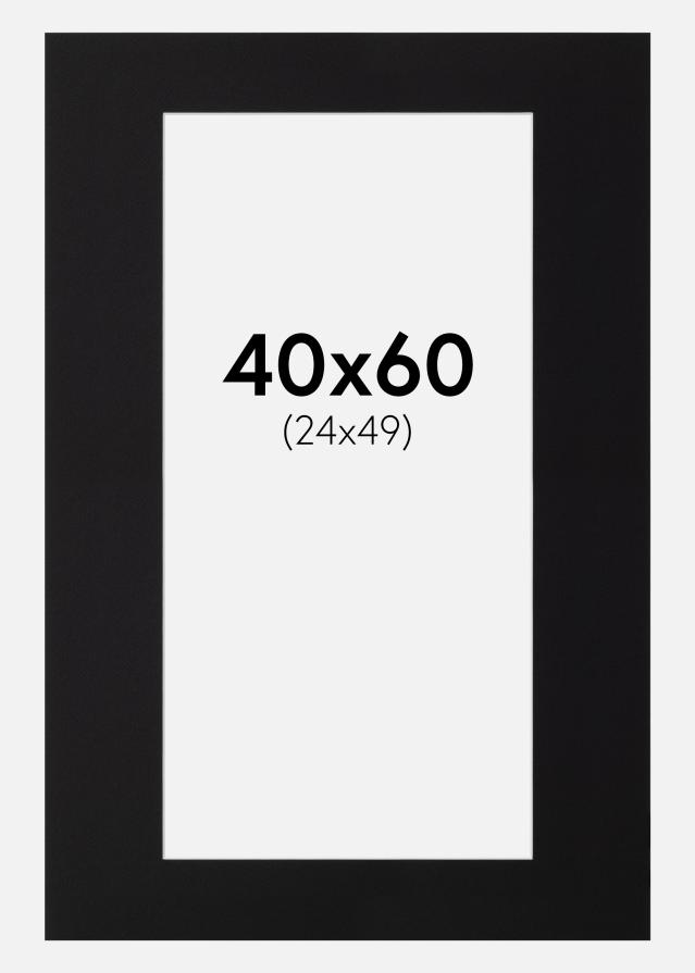 Passepartout Canson Sort (Hvid kerne) 40x60 cm (24x49)