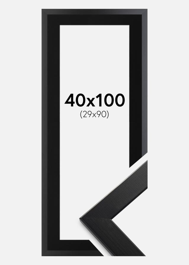 Ramme Trendline Sort 40x100 cm - Passepartout Sort 30x91 cm