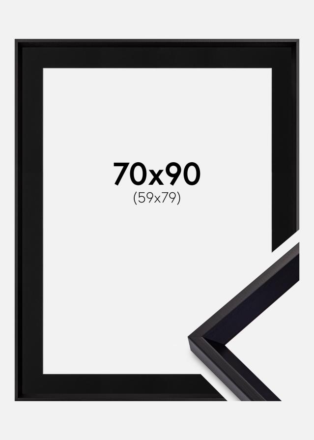 Ramme Globe Sort 70x90 cm - Passepartout Sort 60x80 cm