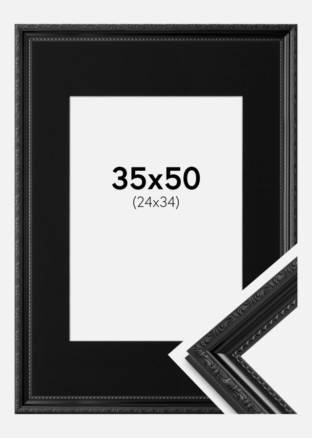 Ramme Abisko Sort 35x50 cm - Passepartout Sort 25x35 cm