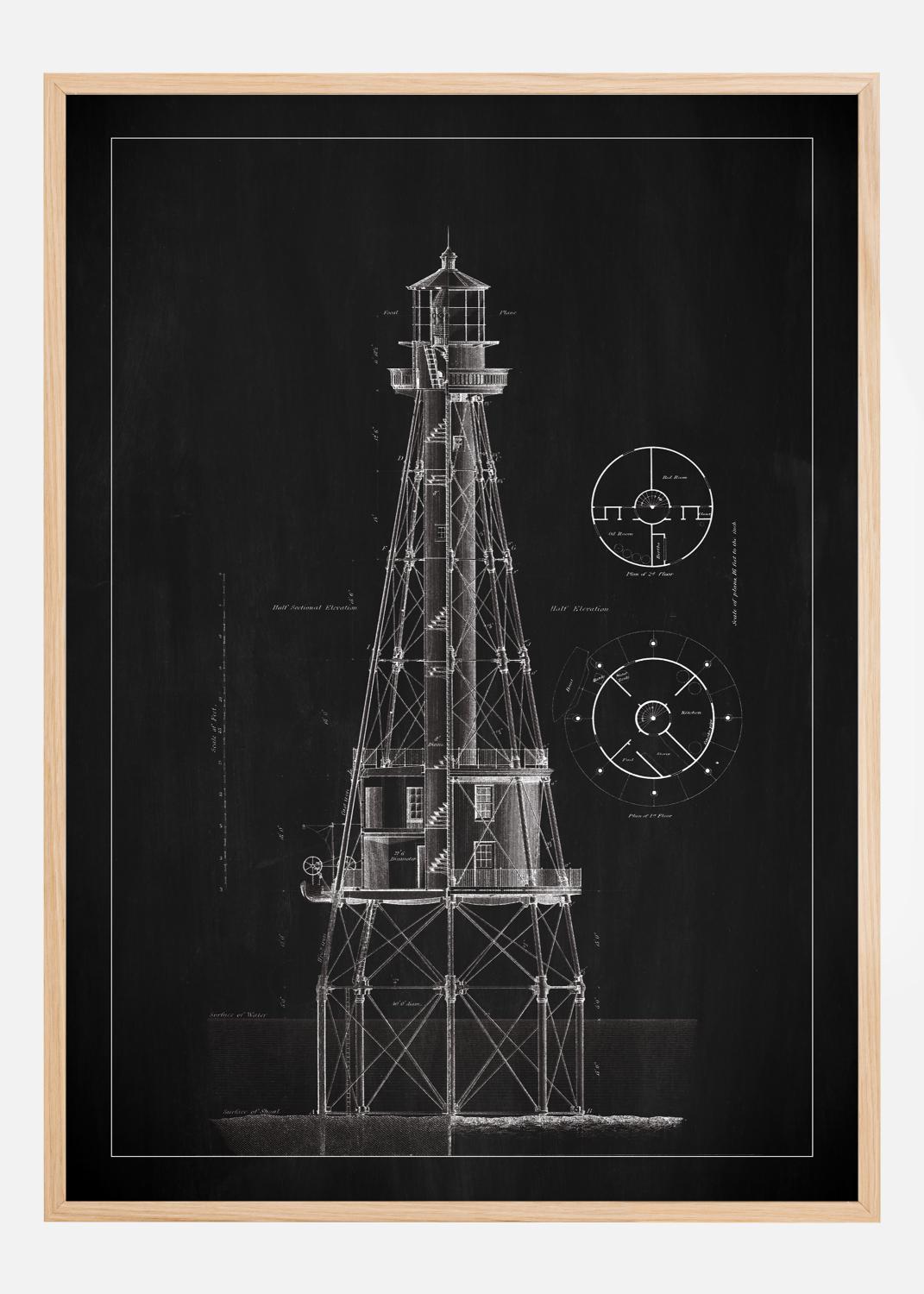 Product Image for Griffelbillede - Fyr - Ship Shoal Lighthouse Plakat (21x29.7 cm (A4))
