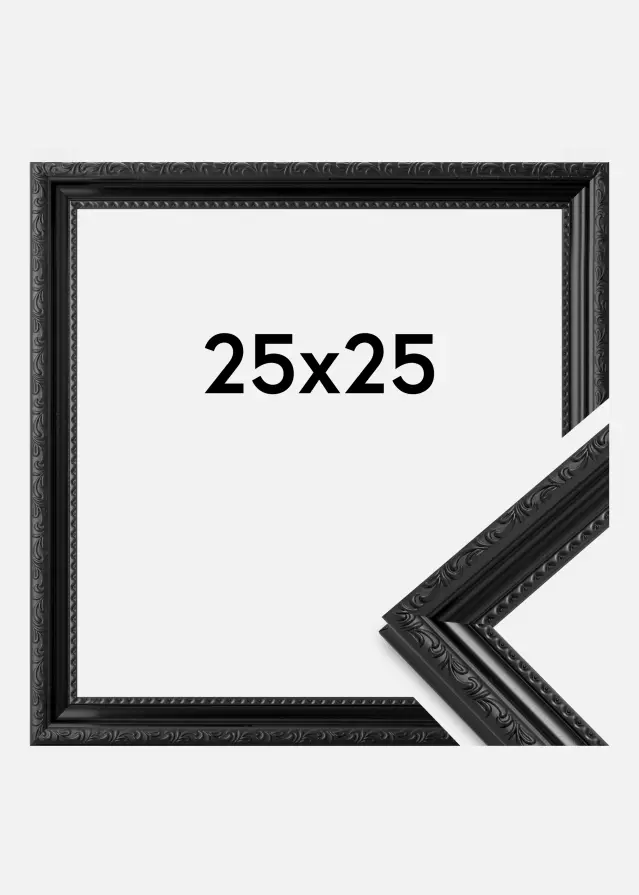 Ramme Abisko Akrylglas Sort 25x25 cm