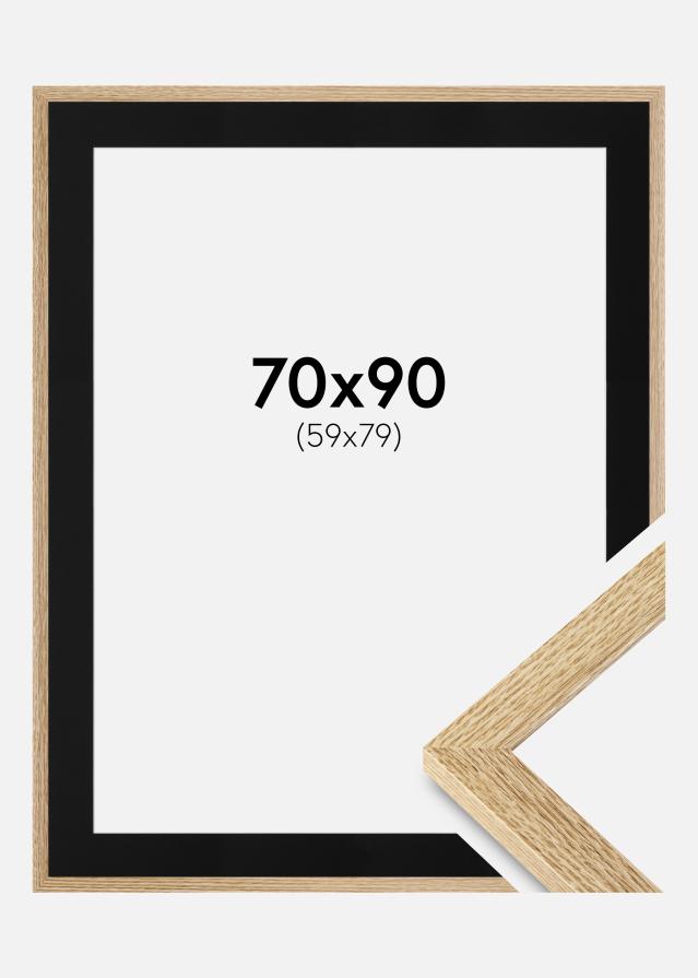 Ramme Selection Eg 70x90 cm - Passepartout Sort 60x80 cm