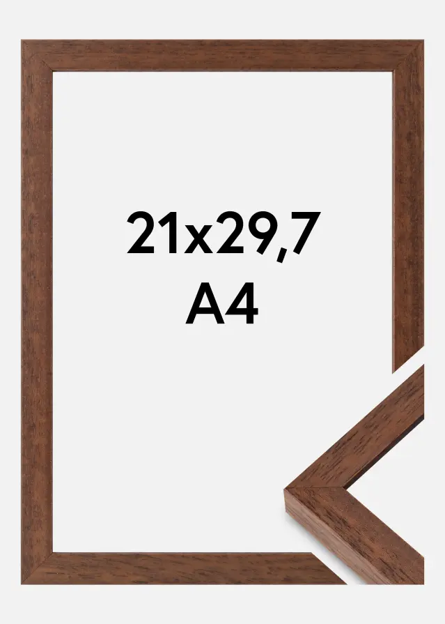 Ramme Hermes Akrylglas Teak 21x29,7 cm (A4)