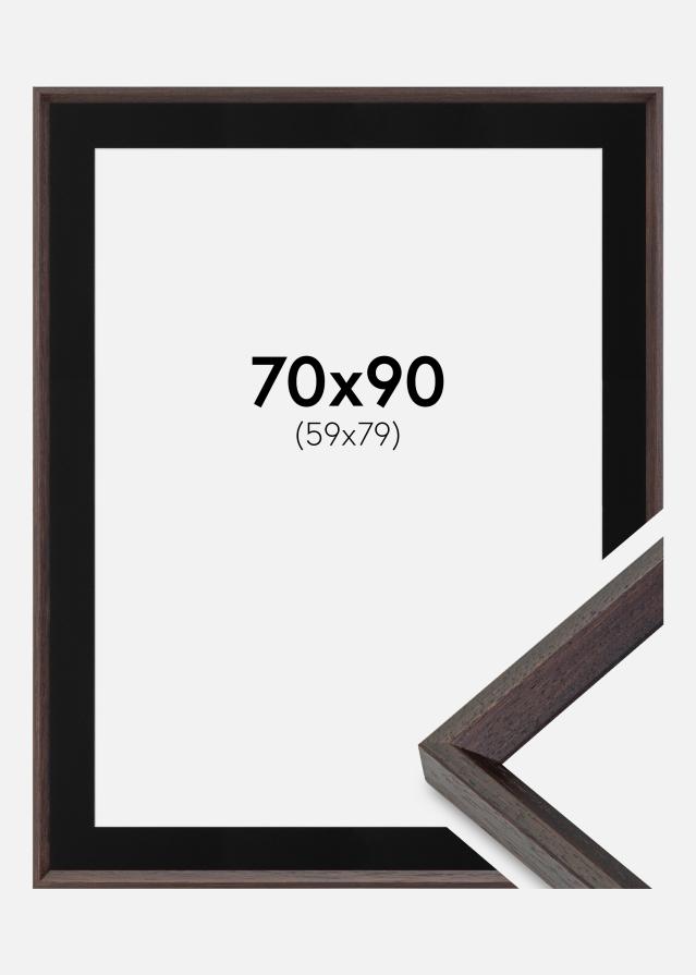 Ramme Globe Espresso 70x90 cm - Passepartout Sort 60x80 cm