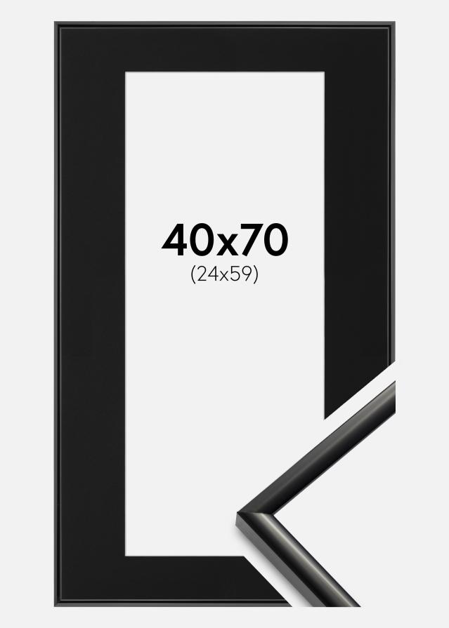 Ramme New Lifestyle Sort 40x70 cm - Passepartout Sort 25x60 cm