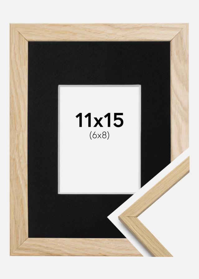 Ramme Edsbyn Eg 11x15 cm - Passepartout Sort 7x9 cm