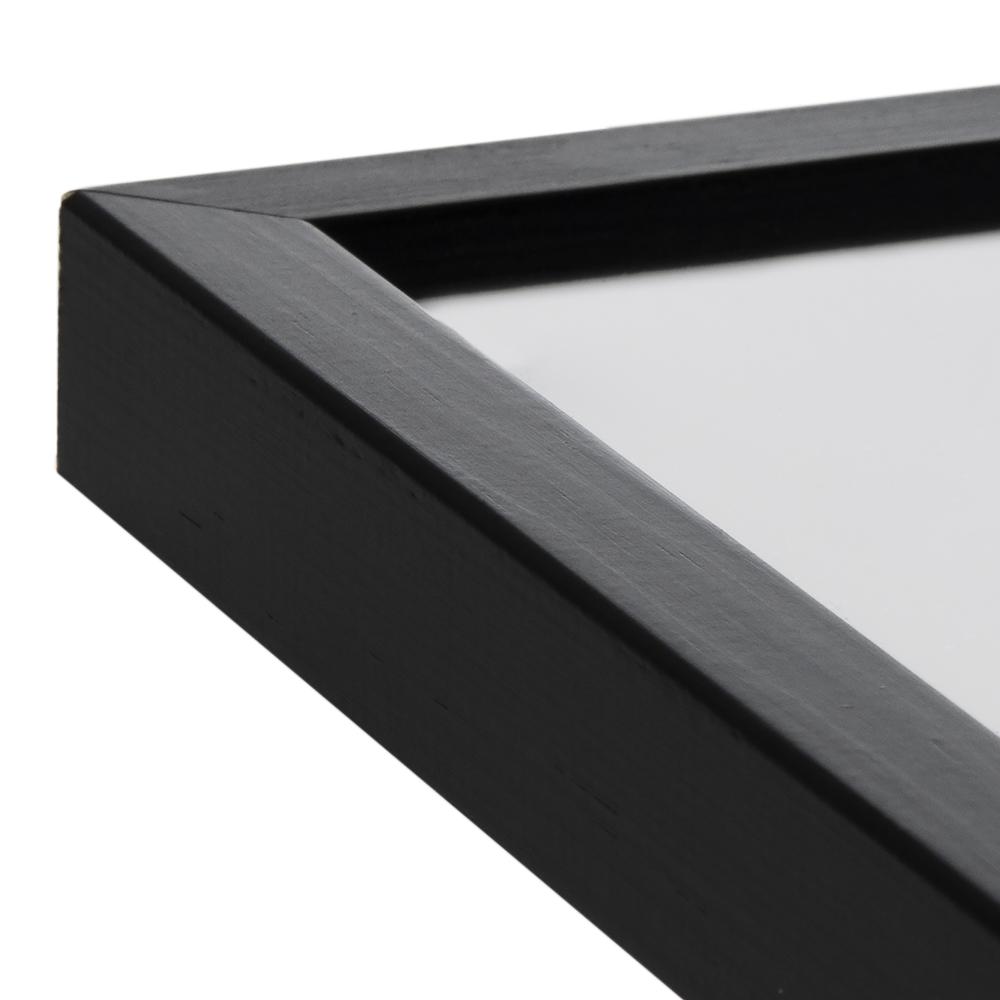 Ramme Oslo Sort 30x40 cm - Passepartout Hvid 18x27 cm