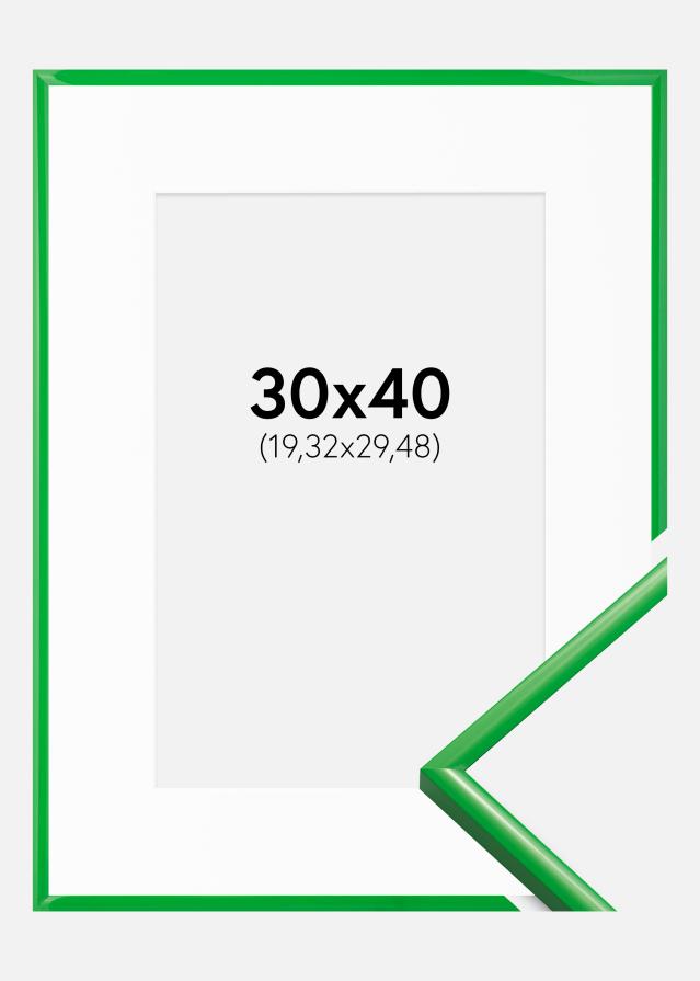 Ramme New Lifestyle Grass Green 30x40 cm - Passepartout Hvid 8x12 inches
