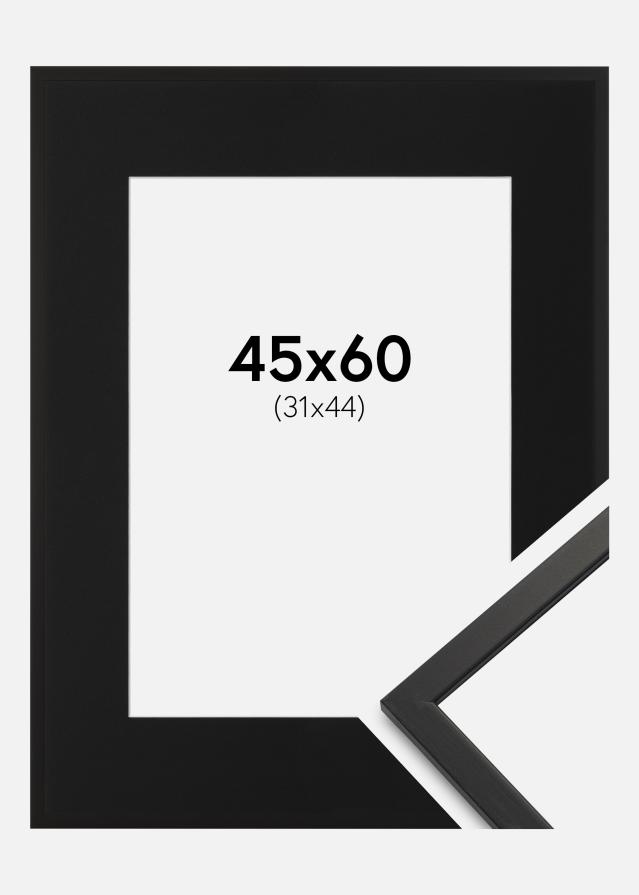 Ramme Edsbyn Sort 45x60 cm - Passepartout Sort 32x45 cm