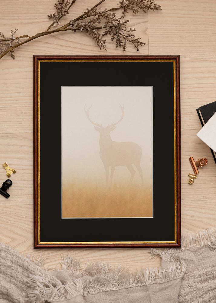 Ramme Horndal Brun 15x15 cm - Passepartout Sort 10x10 cm