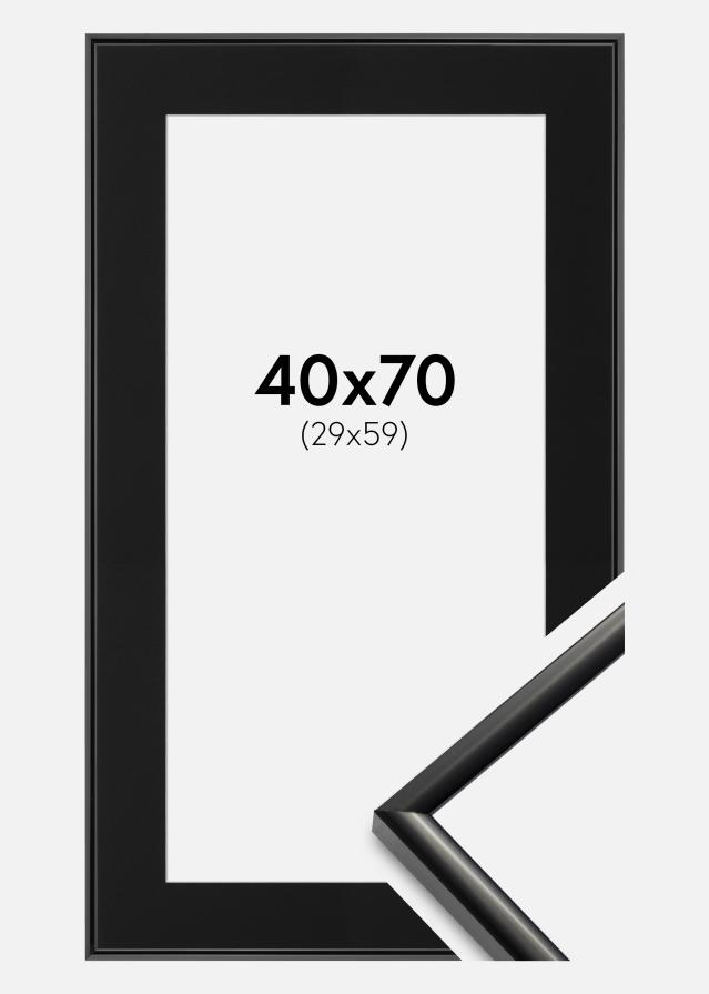 Ramme New Lifestyle Sort 40x70 cm - Passepartout Sort 30x60 cm