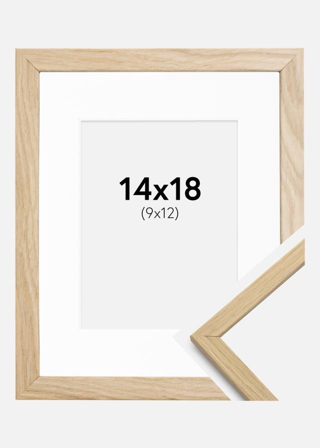 Ramme Edsbyn Eg 14x18 cm - Passepartout Hvid 10x13 cm