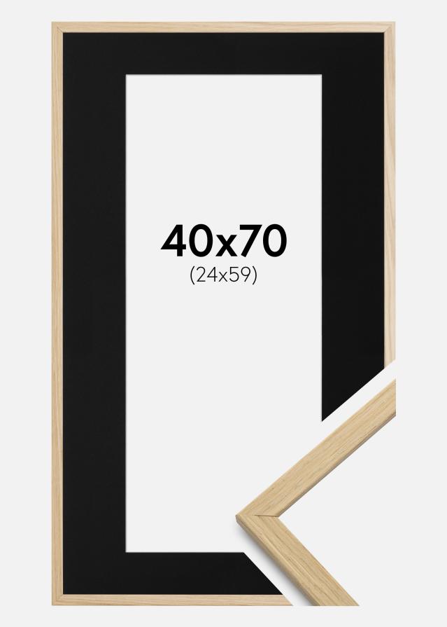 Ramme Edsbyn Eg 40x70 cm - Passepartout Sort 25x60 cm