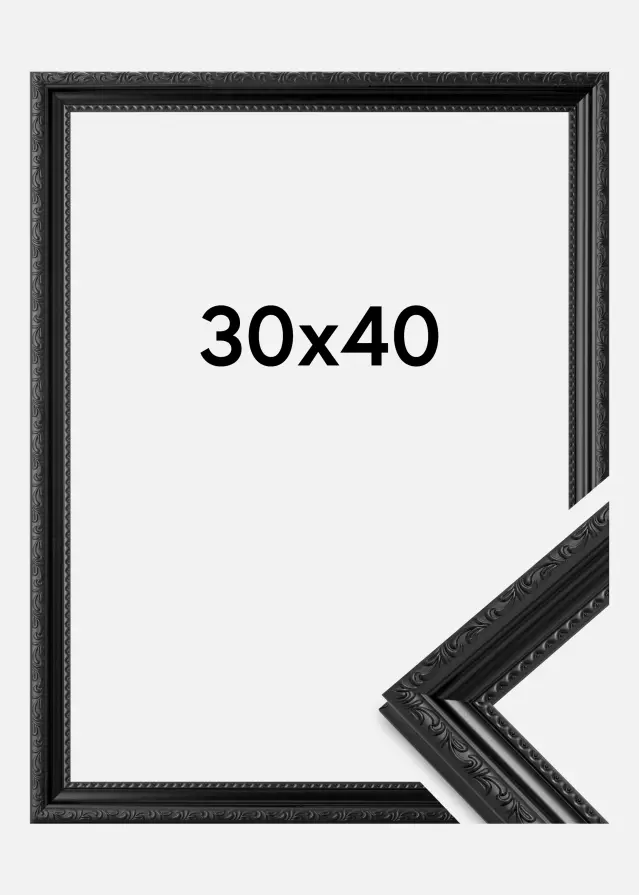 Ramme Abisko Akrylglas Sort 30x40 cm