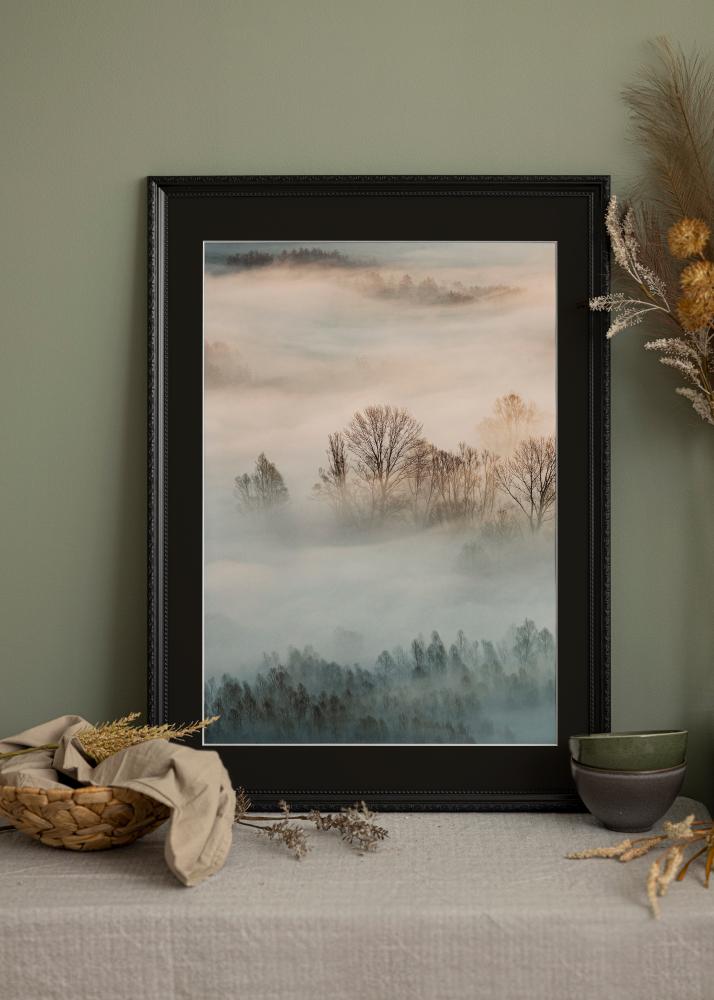 Ramme Abisko Sort 50x70 cm - Passepartout Sort 42x59,4 cm (A2)