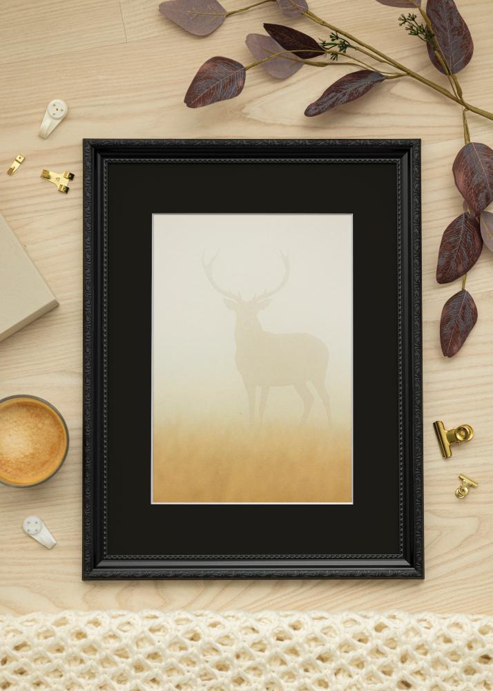 Ramme Abisko Sort 50x70 cm - Passepartout Sort 42x59,4 cm (A2)