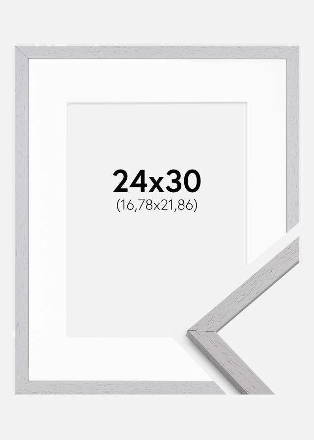 Ramme Edsbyn Grey 24x30 cm - Passepartout Hvid 7x9 inches