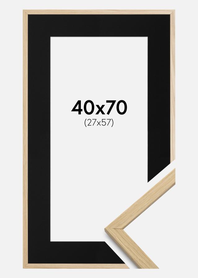 Ramme Edsbyn Eg 40x70 cm - Passepartout Sort 28x58 cm