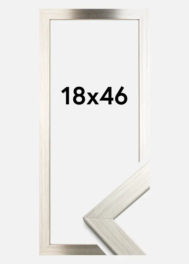Ramme Silver Wood Akrylglas 18x46 cm
